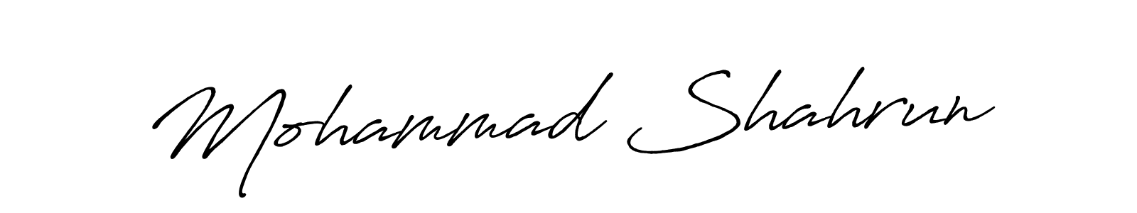 How to make Mohammad Shahrun signature? Antro_Vectra_Bolder is a professional autograph style. Create handwritten signature for Mohammad Shahrun name. Mohammad Shahrun signature style 7 images and pictures png