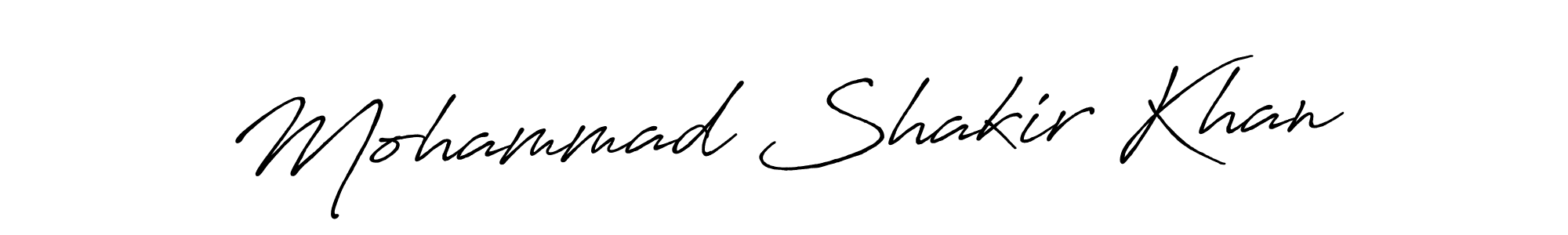 Design your own signature with our free online signature maker. With this signature software, you can create a handwritten (Antro_Vectra_Bolder) signature for name Mohammad Shakir Khan. Mohammad Shakir Khan signature style 7 images and pictures png