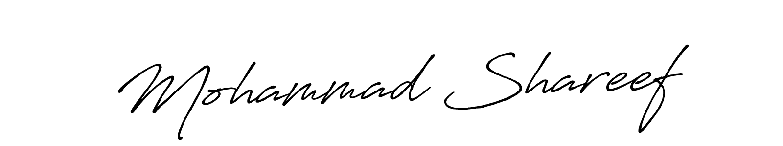 Make a beautiful signature design for name Mohammad Shareef. With this signature (Antro_Vectra_Bolder) style, you can create a handwritten signature for free. Mohammad Shareef signature style 7 images and pictures png