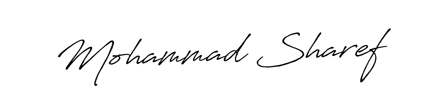 Make a beautiful signature design for name Mohammad Sharef. With this signature (Antro_Vectra_Bolder) style, you can create a handwritten signature for free. Mohammad Sharef signature style 7 images and pictures png