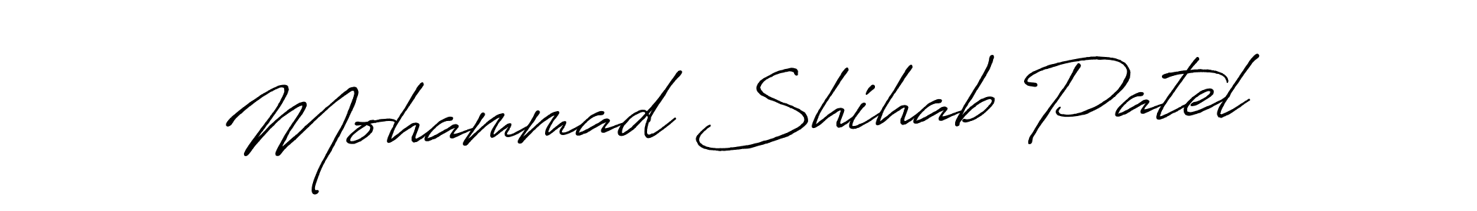 Make a beautiful signature design for name Mohammad Shihab Patel. With this signature (Antro_Vectra_Bolder) style, you can create a handwritten signature for free. Mohammad Shihab Patel signature style 7 images and pictures png