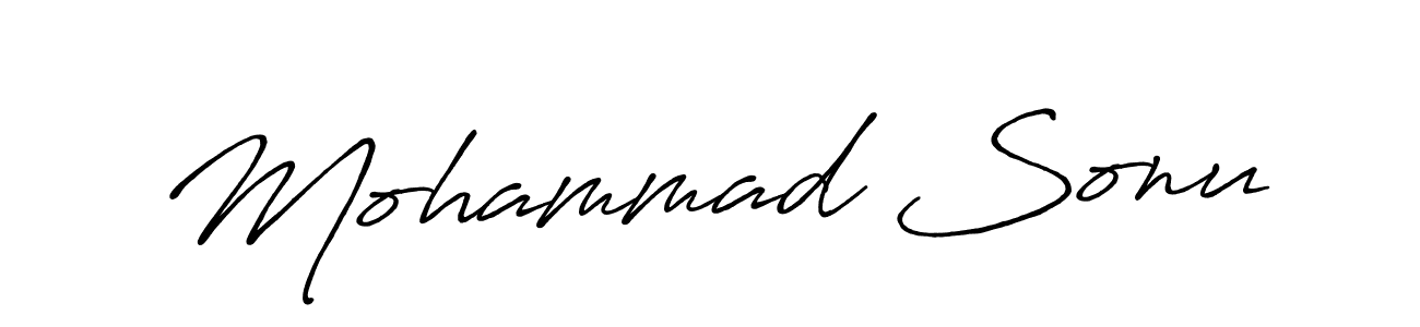 Also we have Mohammad Sonu name is the best signature style. Create professional handwritten signature collection using Antro_Vectra_Bolder autograph style. Mohammad Sonu signature style 7 images and pictures png