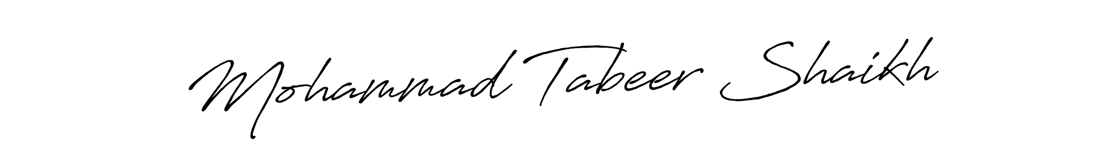 The best way (Antro_Vectra_Bolder) to make a short signature is to pick only two or three words in your name. The name Mohammad Tabeer Shaikh include a total of six letters. For converting this name. Mohammad Tabeer Shaikh signature style 7 images and pictures png