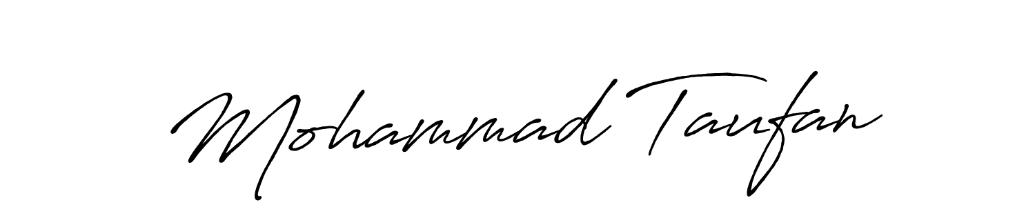 Mohammad Taufan stylish signature style. Best Handwritten Sign (Antro_Vectra_Bolder) for my name. Handwritten Signature Collection Ideas for my name Mohammad Taufan. Mohammad Taufan signature style 7 images and pictures png