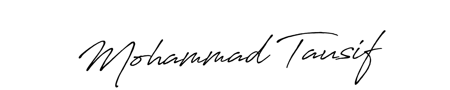 Create a beautiful signature design for name Mohammad Tausif. With this signature (Antro_Vectra_Bolder) fonts, you can make a handwritten signature for free. Mohammad Tausif signature style 7 images and pictures png