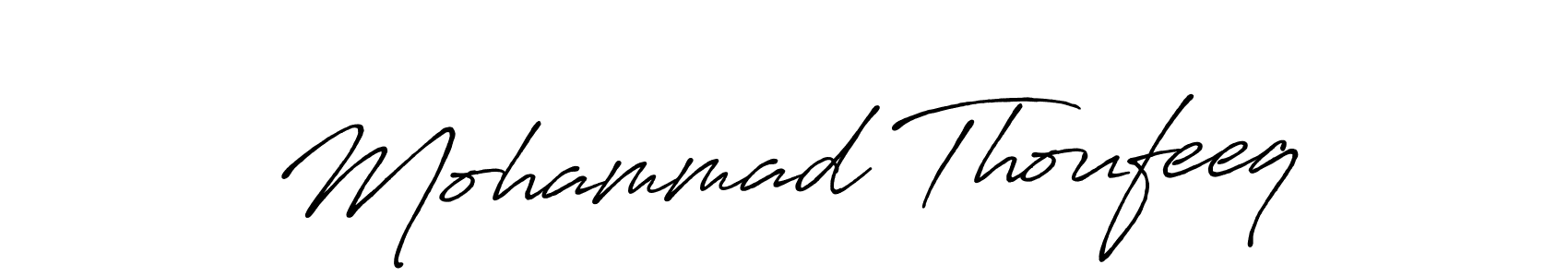 Create a beautiful signature design for name Mohammad Thoufeeq. With this signature (Antro_Vectra_Bolder) fonts, you can make a handwritten signature for free. Mohammad Thoufeeq signature style 7 images and pictures png