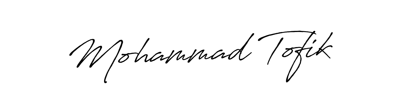 Design your own signature with our free online signature maker. With this signature software, you can create a handwritten (Antro_Vectra_Bolder) signature for name Mohammad Tofik. Mohammad Tofik signature style 7 images and pictures png
