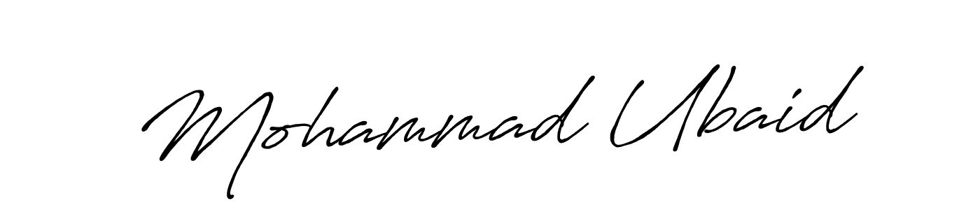 Use a signature maker to create a handwritten signature online. With this signature software, you can design (Antro_Vectra_Bolder) your own signature for name Mohammad Ubaid. Mohammad Ubaid signature style 7 images and pictures png