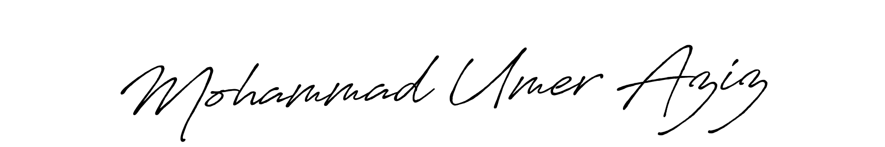 Similarly Antro_Vectra_Bolder is the best handwritten signature design. Signature creator online .You can use it as an online autograph creator for name Mohammad Umer Aziz. Mohammad Umer Aziz signature style 7 images and pictures png