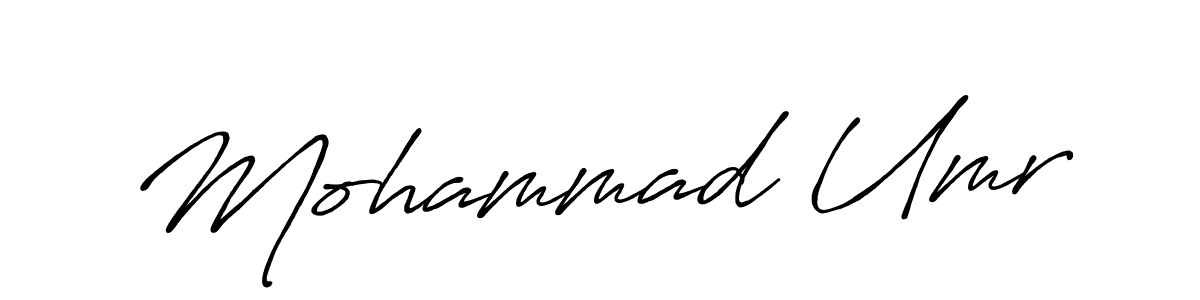 Design your own signature with our free online signature maker. With this signature software, you can create a handwritten (Antro_Vectra_Bolder) signature for name Mohammad Umr. Mohammad Umr signature style 7 images and pictures png