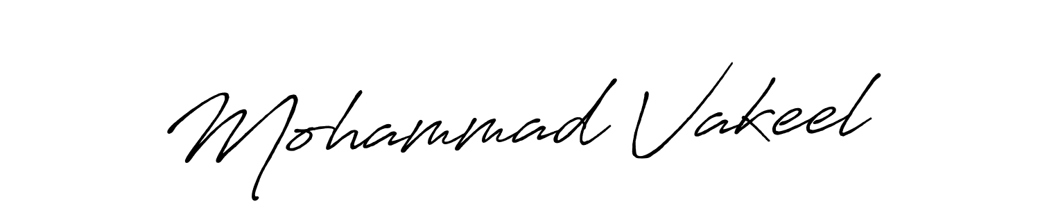 Make a beautiful signature design for name Mohammad Vakeel. With this signature (Antro_Vectra_Bolder) style, you can create a handwritten signature for free. Mohammad Vakeel signature style 7 images and pictures png