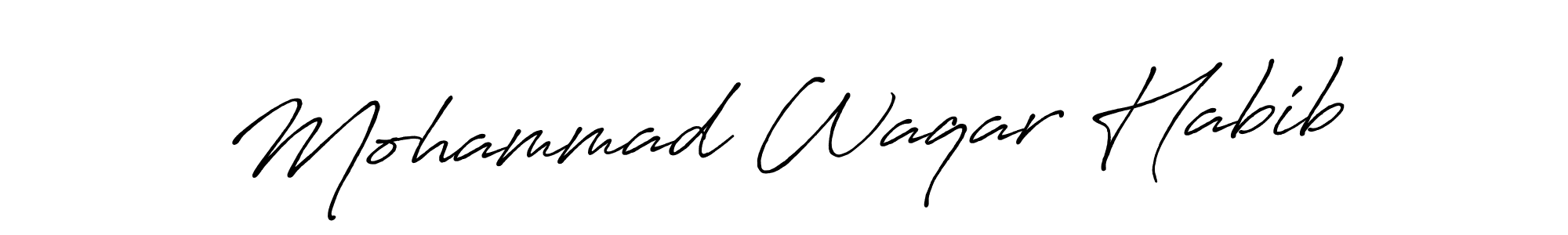 Similarly Antro_Vectra_Bolder is the best handwritten signature design. Signature creator online .You can use it as an online autograph creator for name Mohammad Waqar Habib. Mohammad Waqar Habib signature style 7 images and pictures png