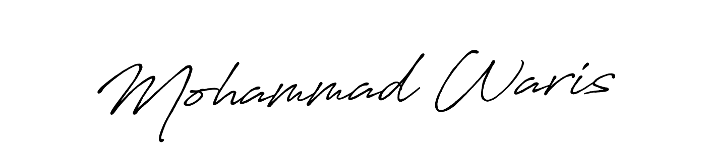 if you are searching for the best signature style for your name Mohammad Waris. so please give up your signature search. here we have designed multiple signature styles  using Antro_Vectra_Bolder. Mohammad Waris signature style 7 images and pictures png