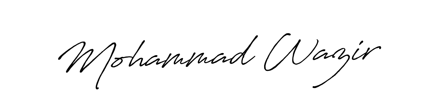 Make a beautiful signature design for name Mohammad Wazir. With this signature (Antro_Vectra_Bolder) style, you can create a handwritten signature for free. Mohammad Wazir signature style 7 images and pictures png