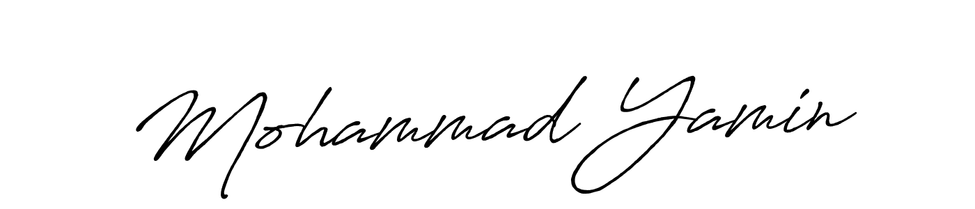 Create a beautiful signature design for name Mohammad Yamin. With this signature (Antro_Vectra_Bolder) fonts, you can make a handwritten signature for free. Mohammad Yamin signature style 7 images and pictures png