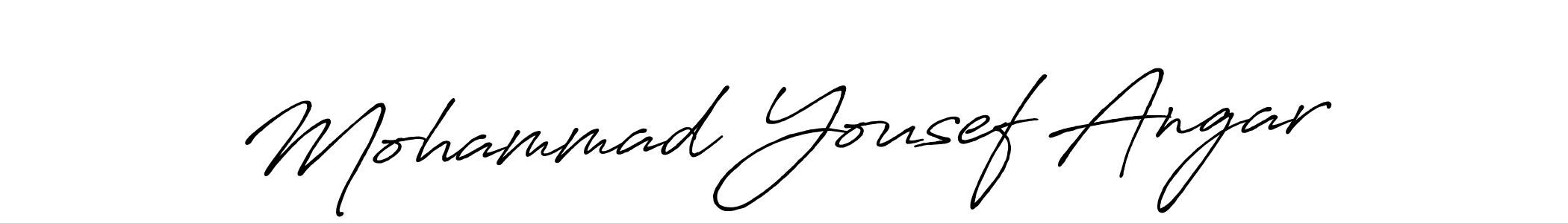 How to make Mohammad Yousef Angar name signature. Use Antro_Vectra_Bolder style for creating short signs online. This is the latest handwritten sign. Mohammad Yousef Angar signature style 7 images and pictures png