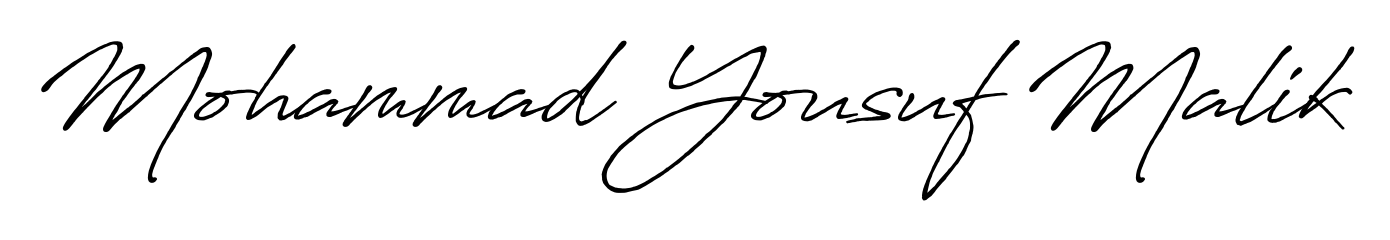 The Antro_Vectra_Bolder handwriting style adds charm and authenticity to name Mohammad Yousuf Malik. A wonderful choice for personal thank-you notes. Mohammad Yousuf Malik signature style 7 images and pictures png