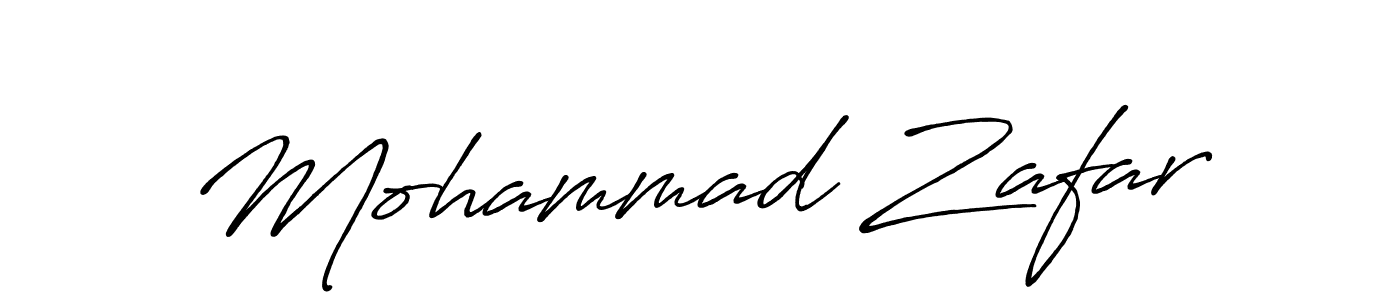 How to make Mohammad Zafar name signature. Use Antro_Vectra_Bolder style for creating short signs online. This is the latest handwritten sign. Mohammad Zafar signature style 7 images and pictures png