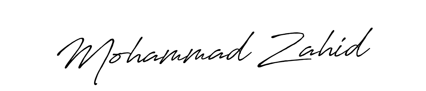 Also we have Mohammad Zahid name is the best signature style. Create professional handwritten signature collection using Antro_Vectra_Bolder autograph style. Mohammad Zahid signature style 7 images and pictures png