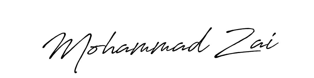 Use a signature maker to create a handwritten signature online. With this signature software, you can design (Antro_Vectra_Bolder) your own signature for name Mohammad Zai. Mohammad Zai signature style 7 images and pictures png