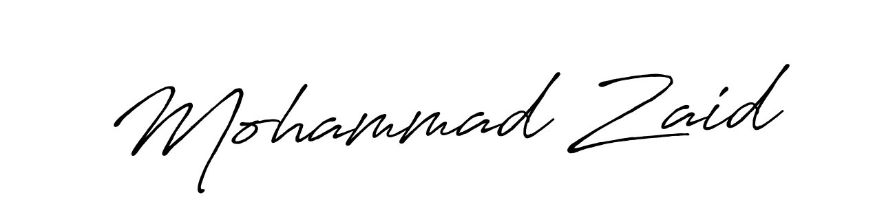 Mohammad Zaid stylish signature style. Best Handwritten Sign (Antro_Vectra_Bolder) for my name. Handwritten Signature Collection Ideas for my name Mohammad Zaid. Mohammad Zaid signature style 7 images and pictures png