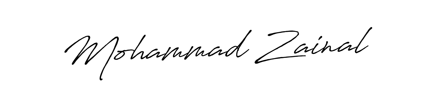 Make a beautiful signature design for name Mohammad Zainal. With this signature (Antro_Vectra_Bolder) style, you can create a handwritten signature for free. Mohammad Zainal signature style 7 images and pictures png