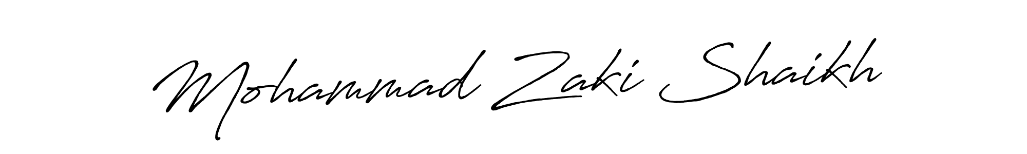 Create a beautiful signature design for name Mohammad Zaki Shaikh. With this signature (Antro_Vectra_Bolder) fonts, you can make a handwritten signature for free. Mohammad Zaki Shaikh signature style 7 images and pictures png