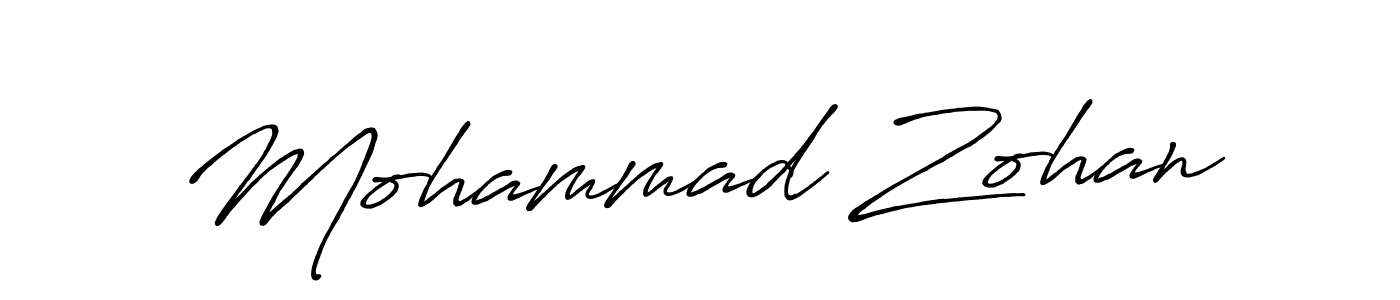 Also we have Mohammad Zohan name is the best signature style. Create professional handwritten signature collection using Antro_Vectra_Bolder autograph style. Mohammad Zohan signature style 7 images and pictures png