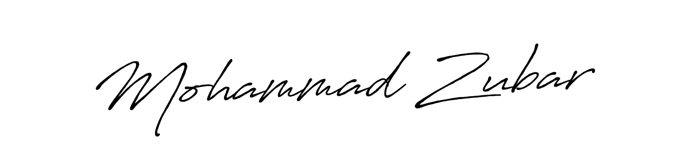 Make a beautiful signature design for name Mohammad Zubar. With this signature (Antro_Vectra_Bolder) style, you can create a handwritten signature for free. Mohammad Zubar signature style 7 images and pictures png