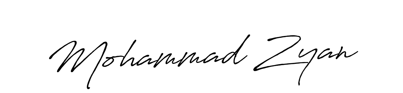 Mohammad Zyan stylish signature style. Best Handwritten Sign (Antro_Vectra_Bolder) for my name. Handwritten Signature Collection Ideas for my name Mohammad Zyan. Mohammad Zyan signature style 7 images and pictures png