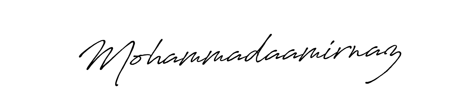 Make a beautiful signature design for name Mohammadaamirnaz. With this signature (Antro_Vectra_Bolder) style, you can create a handwritten signature for free. Mohammadaamirnaz signature style 7 images and pictures png