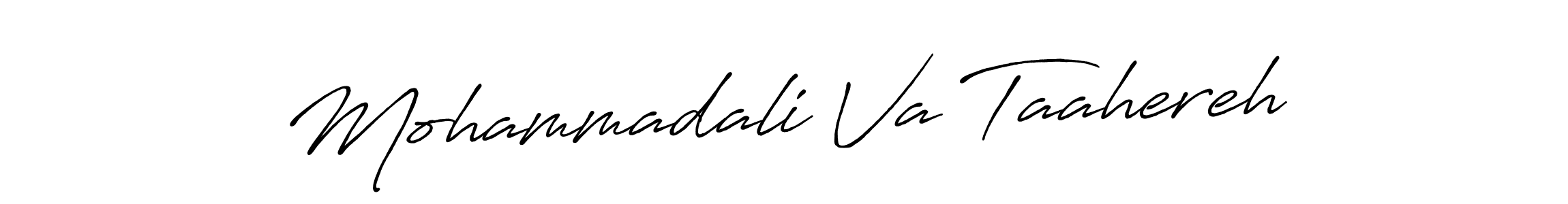 Also we have Mohammadali Va Taahereh name is the best signature style. Create professional handwritten signature collection using Antro_Vectra_Bolder autograph style. Mohammadali Va Taahereh signature style 7 images and pictures png