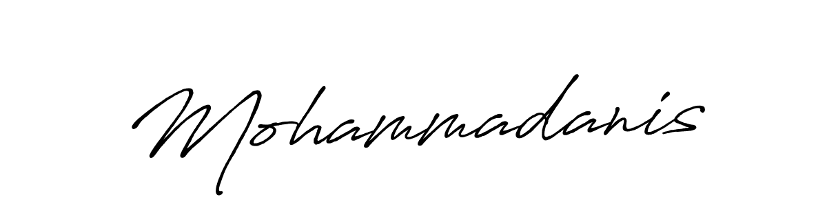 How to make Mohammadanis name signature. Use Antro_Vectra_Bolder style for creating short signs online. This is the latest handwritten sign. Mohammadanis signature style 7 images and pictures png