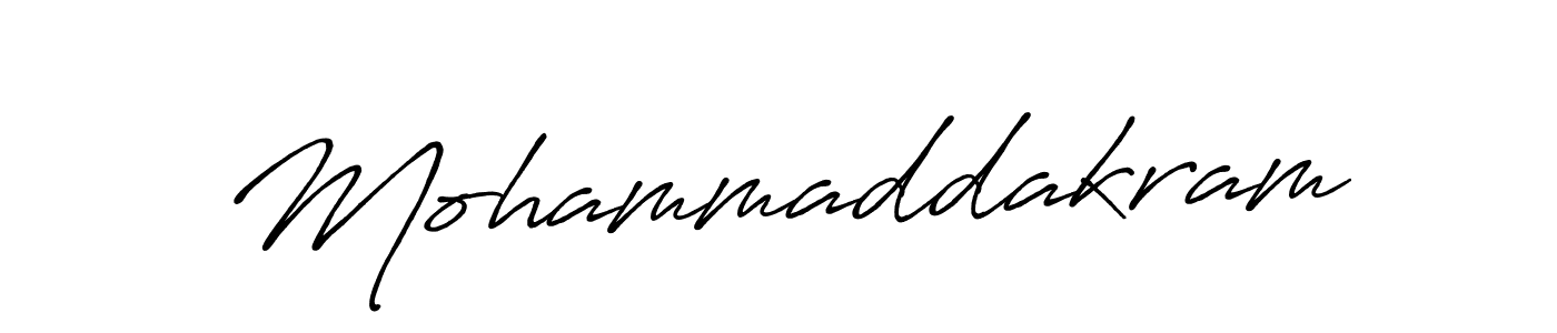 How to make Mohammaddakram signature? Antro_Vectra_Bolder is a professional autograph style. Create handwritten signature for Mohammaddakram name. Mohammaddakram signature style 7 images and pictures png