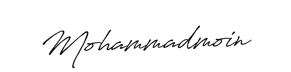 Create a beautiful signature design for name Mohammadmoin. With this signature (Antro_Vectra_Bolder) fonts, you can make a handwritten signature for free. Mohammadmoin signature style 7 images and pictures png