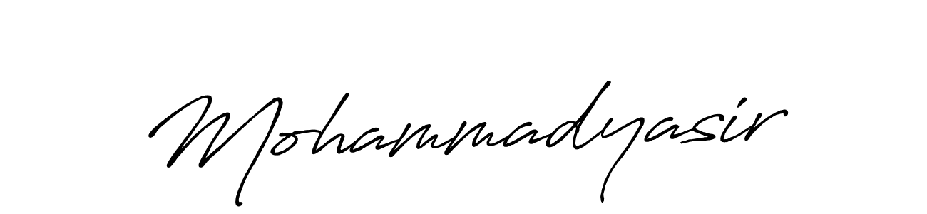 Make a beautiful signature design for name Mohammadyasir. With this signature (Antro_Vectra_Bolder) style, you can create a handwritten signature for free. Mohammadyasir signature style 7 images and pictures png