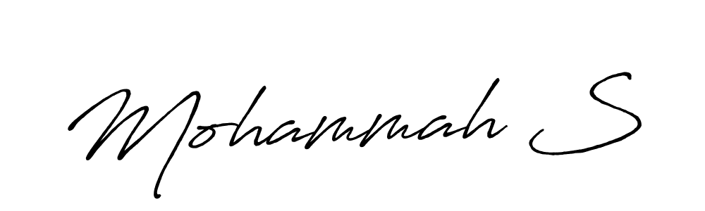 You should practise on your own different ways (Antro_Vectra_Bolder) to write your name (Mohammah S) in signature. don't let someone else do it for you. Mohammah S signature style 7 images and pictures png