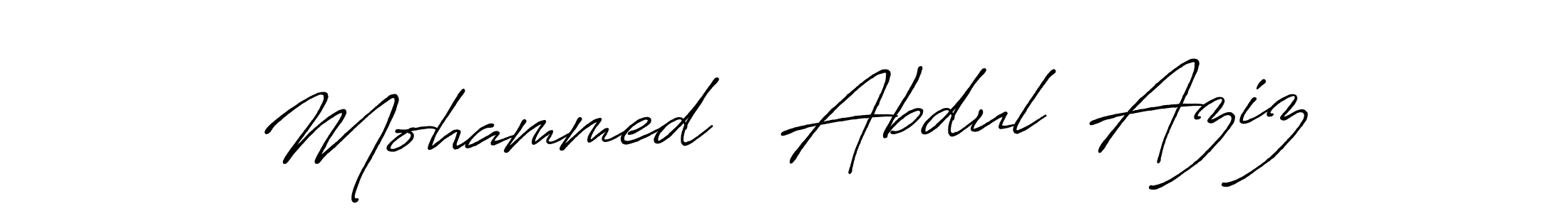 Make a beautiful signature design for name Mohammed   Abdul  Aziz. With this signature (Antro_Vectra_Bolder) style, you can create a handwritten signature for free. Mohammed   Abdul  Aziz signature style 7 images and pictures png