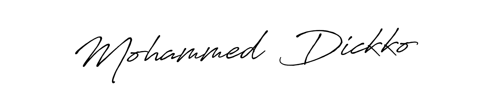 How to make Mohammed  Dickko signature? Antro_Vectra_Bolder is a professional autograph style. Create handwritten signature for Mohammed  Dickko name. Mohammed  Dickko signature style 7 images and pictures png