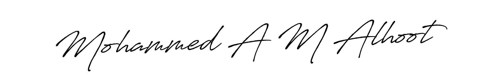 Here are the top 10 professional signature styles for the name Mohammed A M Alhoot. These are the best autograph styles you can use for your name. Mohammed A M Alhoot signature style 7 images and pictures png