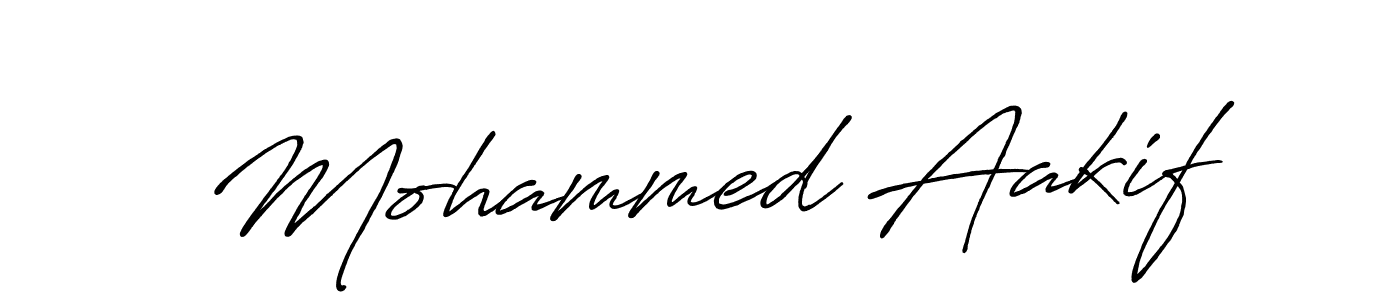 Make a beautiful signature design for name Mohammed Aakif. With this signature (Antro_Vectra_Bolder) style, you can create a handwritten signature for free. Mohammed Aakif signature style 7 images and pictures png