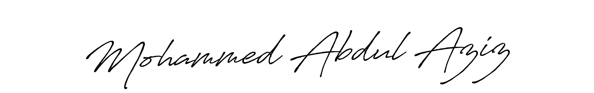 Mohammed Abdul Aziz stylish signature style. Best Handwritten Sign (Antro_Vectra_Bolder) for my name. Handwritten Signature Collection Ideas for my name Mohammed Abdul Aziz. Mohammed Abdul Aziz signature style 7 images and pictures png
