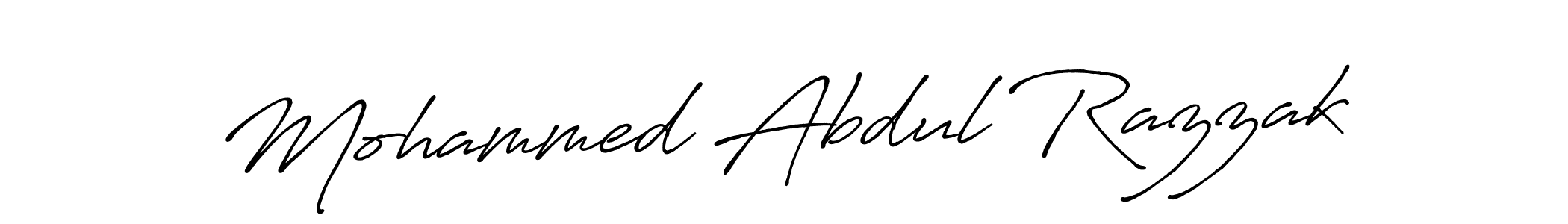 Create a beautiful signature design for name Mohammed Abdul Razzak. With this signature (Antro_Vectra_Bolder) fonts, you can make a handwritten signature for free. Mohammed Abdul Razzak signature style 7 images and pictures png