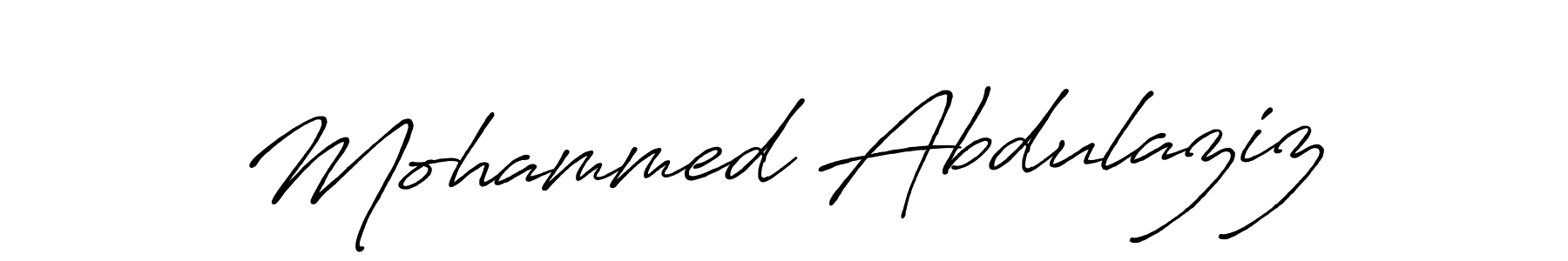 Create a beautiful signature design for name Mohammed Abdulaziz. With this signature (Antro_Vectra_Bolder) fonts, you can make a handwritten signature for free. Mohammed Abdulaziz signature style 7 images and pictures png
