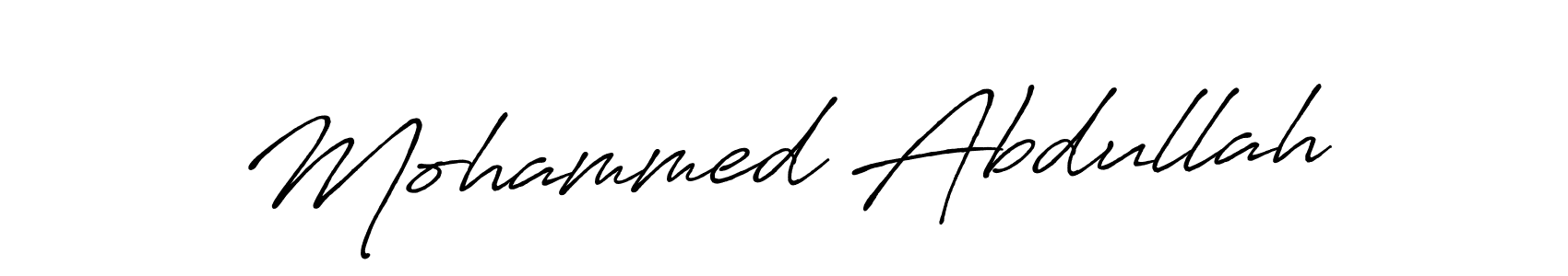 Design your own signature with our free online signature maker. With this signature software, you can create a handwritten (Antro_Vectra_Bolder) signature for name Mohammed Abdullah. Mohammed Abdullah signature style 7 images and pictures png