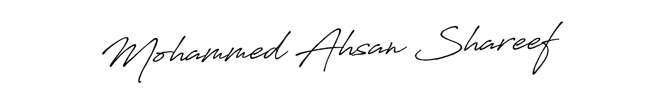 Also You can easily find your signature by using the search form. We will create Mohammed Ahsan Shareef name handwritten signature images for you free of cost using Antro_Vectra_Bolder sign style. Mohammed Ahsan Shareef signature style 7 images and pictures png
