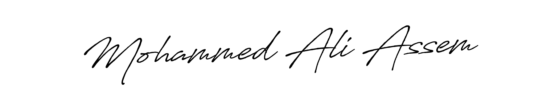 You should practise on your own different ways (Antro_Vectra_Bolder) to write your name (Mohammed Ali Assem) in signature. don't let someone else do it for you. Mohammed Ali Assem signature style 7 images and pictures png
