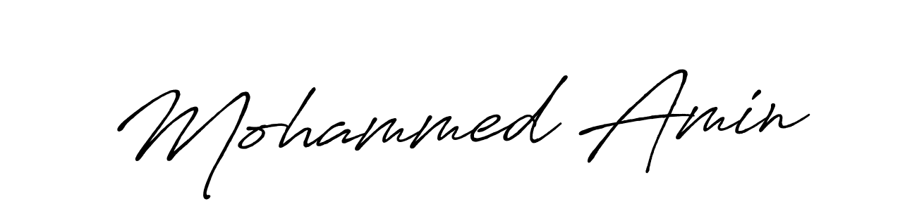 Create a beautiful signature design for name Mohammed Amin. With this signature (Antro_Vectra_Bolder) fonts, you can make a handwritten signature for free. Mohammed Amin signature style 7 images and pictures png