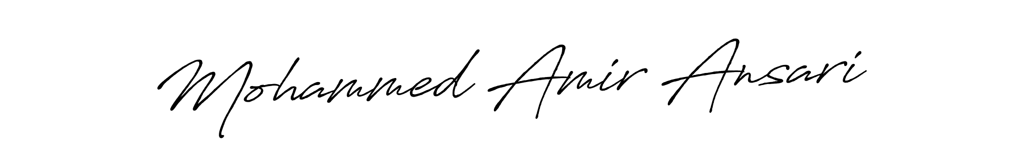 Make a beautiful signature design for name Mohammed Amir Ansari. With this signature (Antro_Vectra_Bolder) style, you can create a handwritten signature for free. Mohammed Amir Ansari signature style 7 images and pictures png