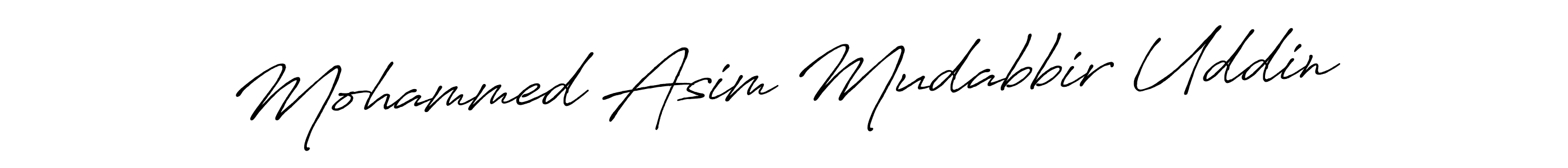 Create a beautiful signature design for name Mohammed Asim Mudabbir Uddin. With this signature (Antro_Vectra_Bolder) fonts, you can make a handwritten signature for free. Mohammed Asim Mudabbir Uddin signature style 7 images and pictures png